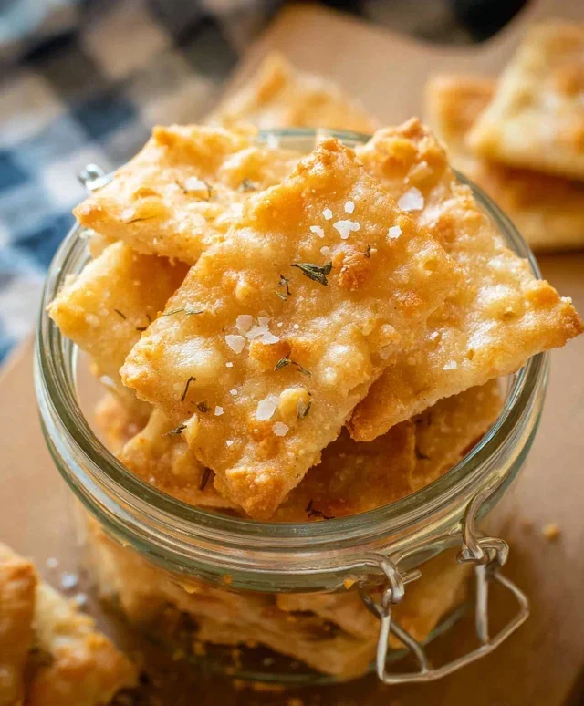 Sourdough Cheddar Crackers