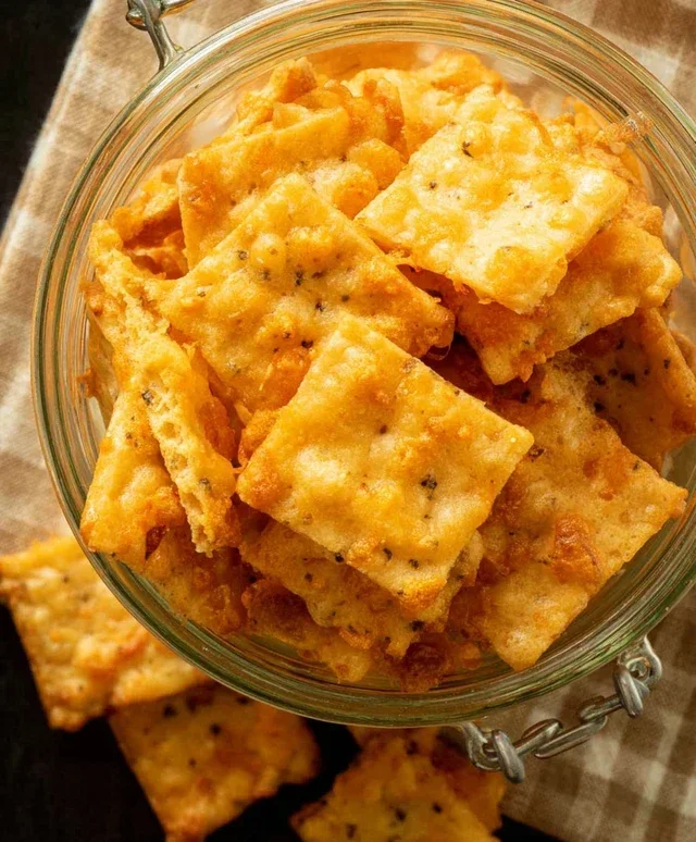 Sourdough Cheddar Crackers