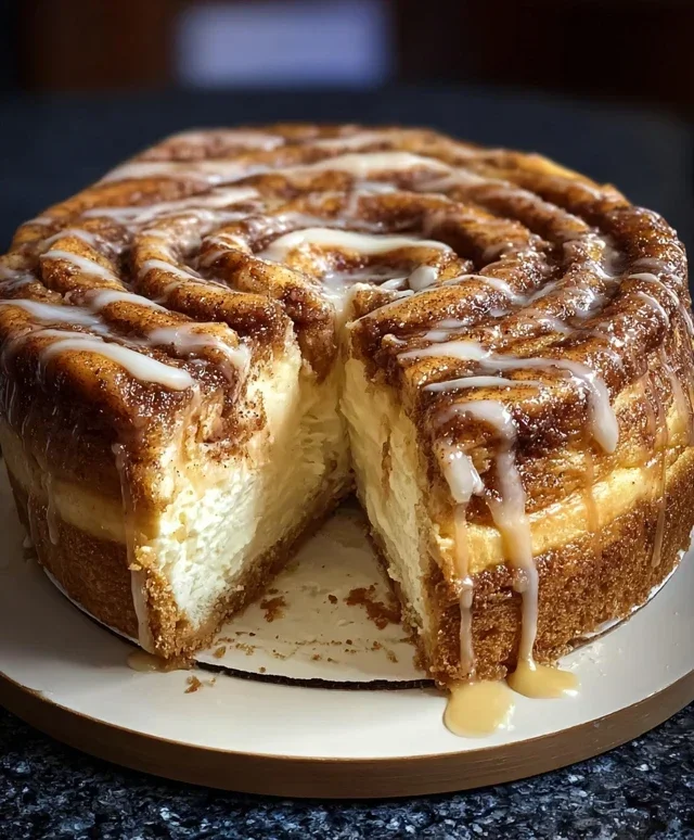 Cinnamon Roll Honeybun Cheesecake