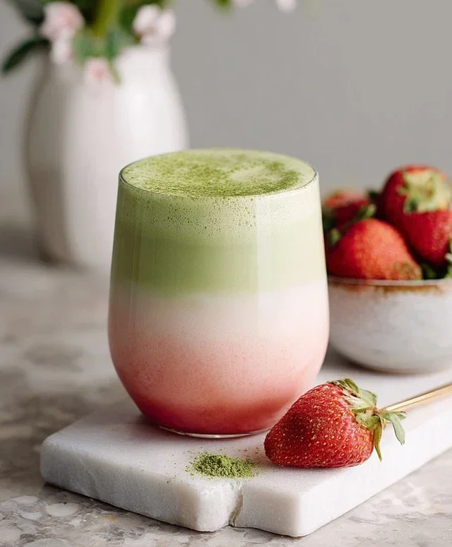 Strawberry Matcha Latte