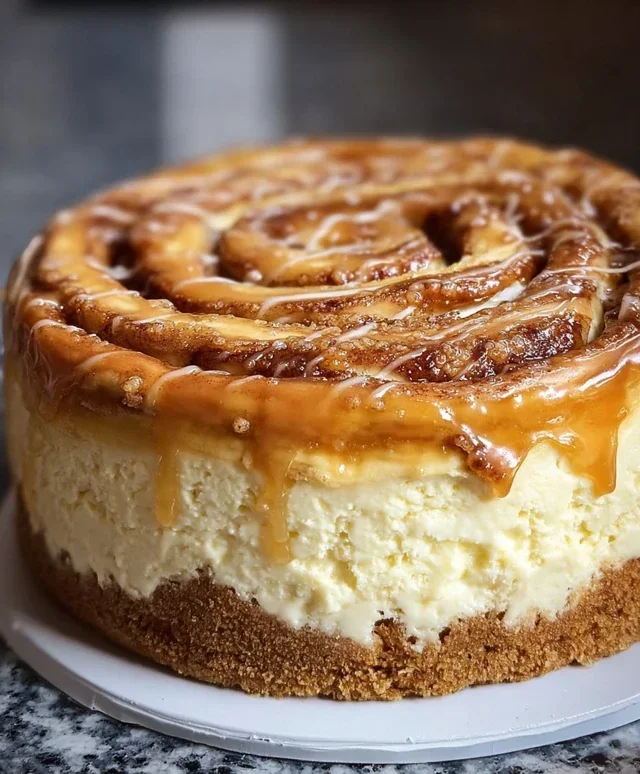 Cinnamon Roll Honeybun Cheesecake