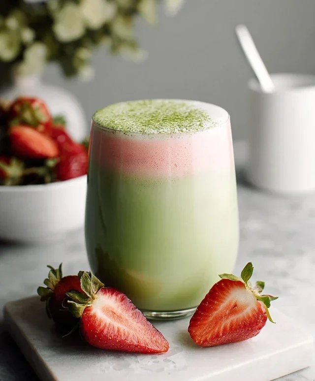 Strawberry Matcha Latte