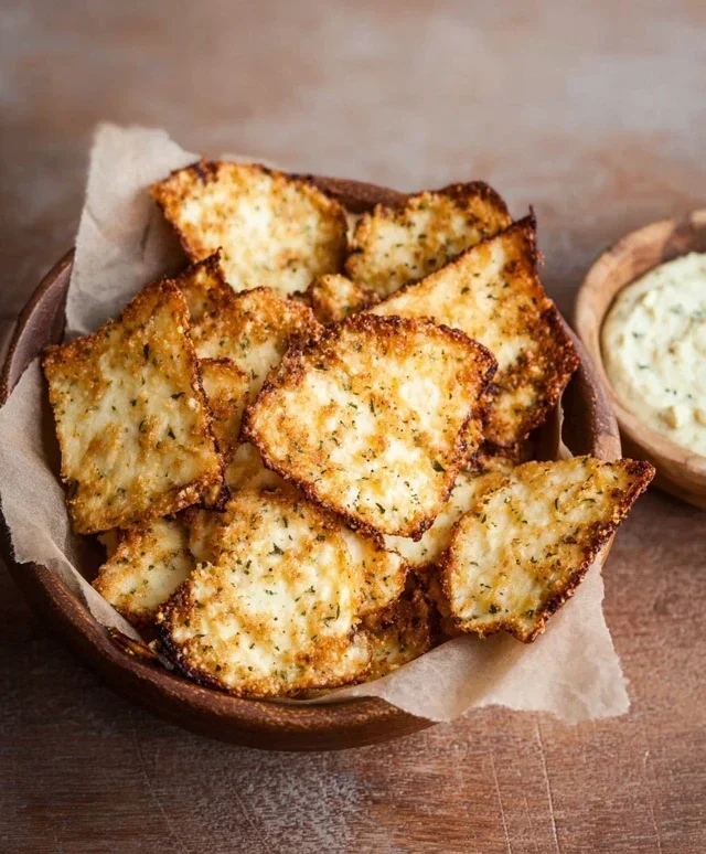 Crispy Cottage Cheese Chips