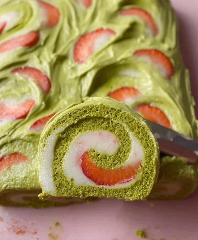 Strawberry Matcha Latte Rolls