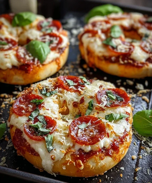 Giant Pizza Bagels