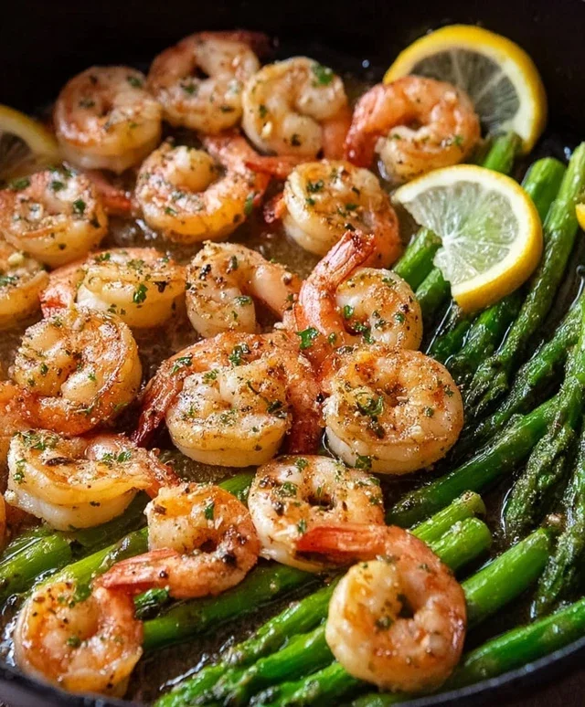 Lemon Garlic Shrimp and Asparagus (20-Minutes)