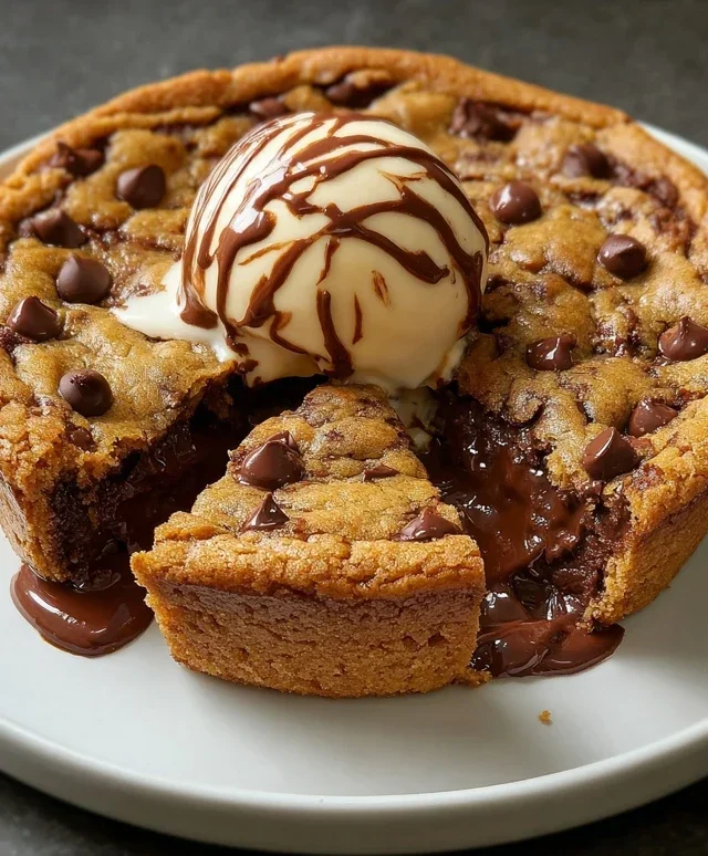 Deep Dish Nutella Cookie Pie