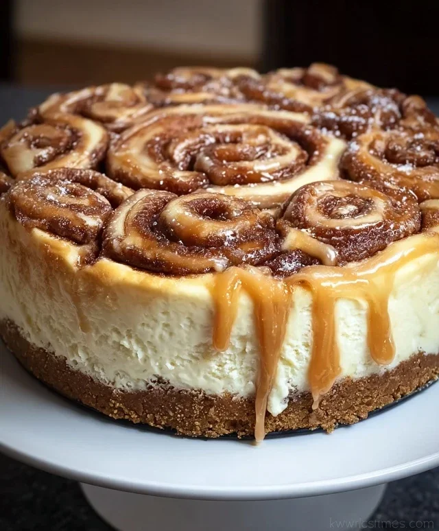 Cinnamon Roll Honeybun Cheesecake