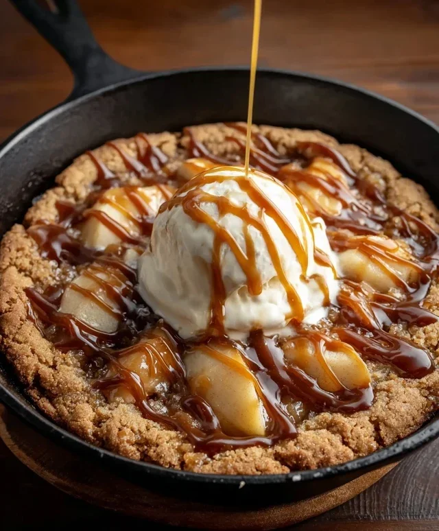 Caramel Apple Cookie Skillet