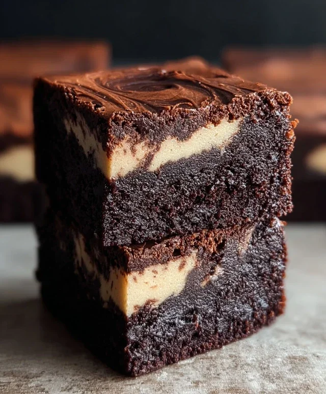 Dark Chocolate Cheesecake Brownies