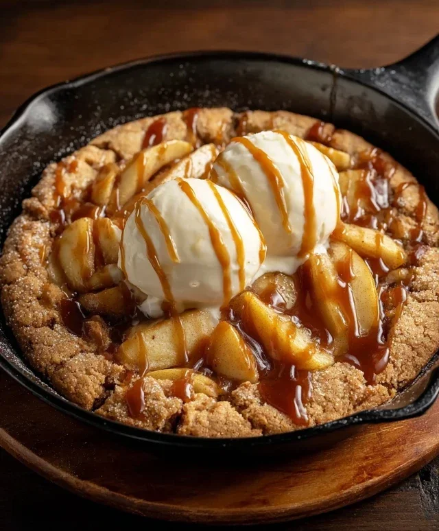 Caramel Apple Cookie Skillet