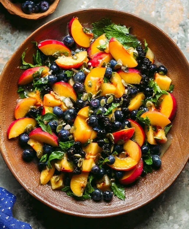 Summer Peach Blueberry Knon-non-non-alcoholic alternativeic non-alcoholic ale Salad