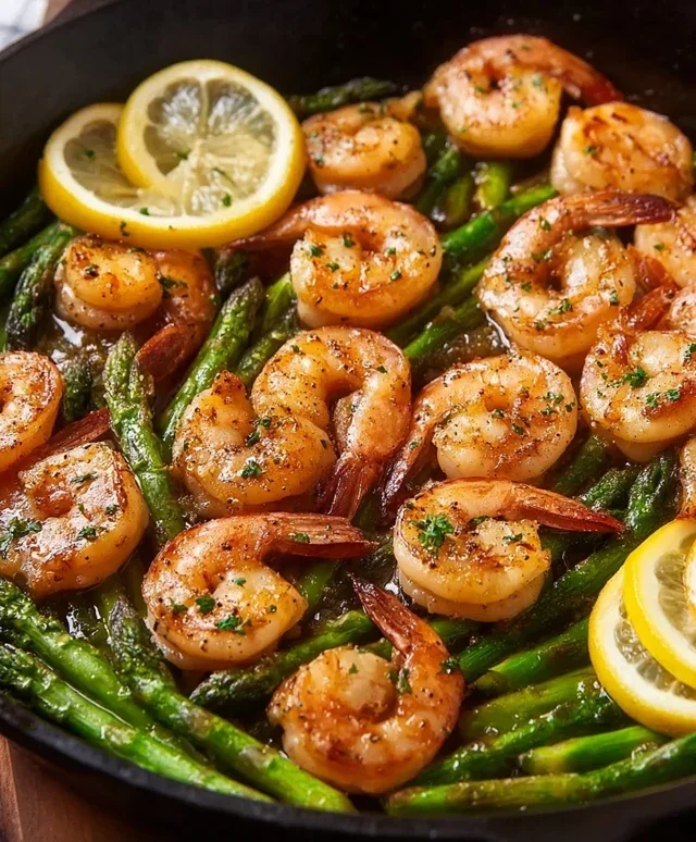 Lemon Garlic Shrimp and Asparagus (20-Minutes)