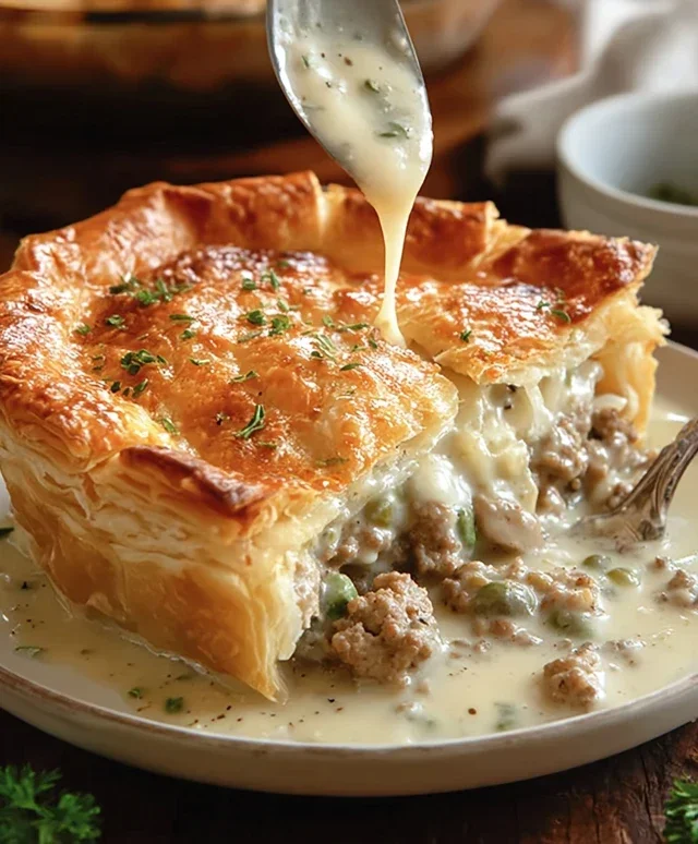 Sausage Gravy Puff Pie