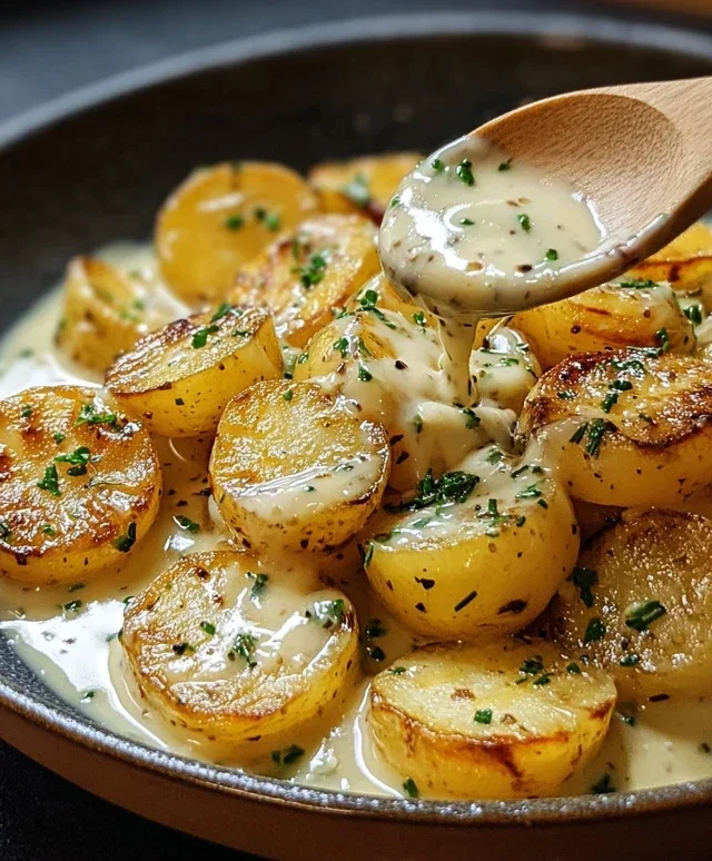 Creamy Garlic Sauce Potatoes