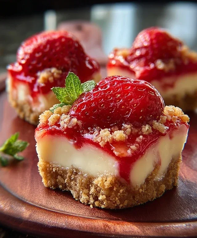 Strawberry Crunch Cheesecake Bites