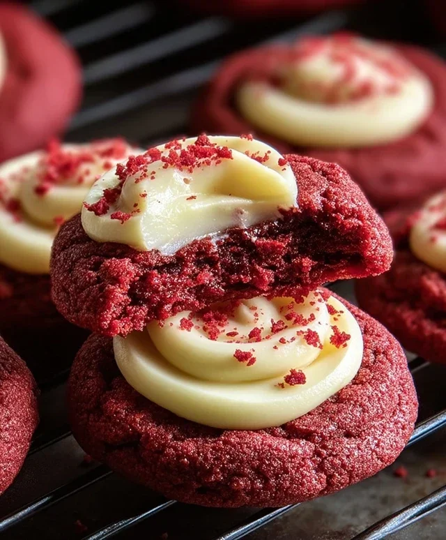 Cream Cheese Red Velvet Cookies