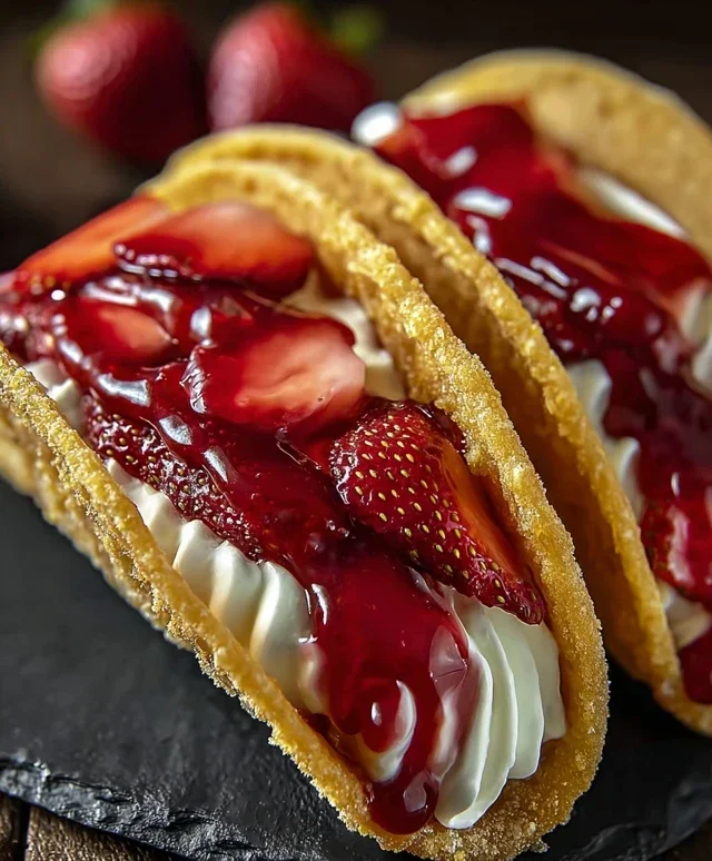 Strawberry Cheesecake Dessert Tacos
