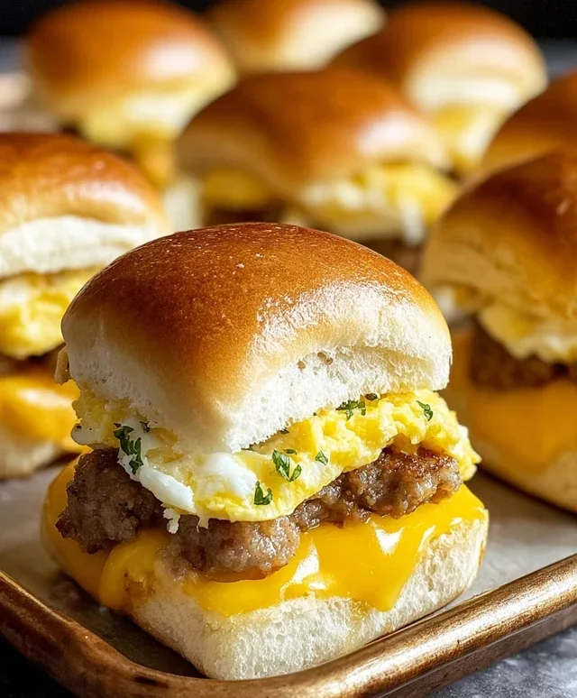 Sausage Egg and Cheese Breakfast Sliders