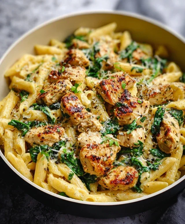 Healthy Garlic Parmesan Chicken Pasta