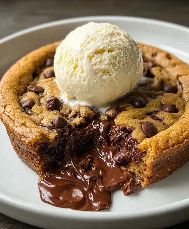 Deep Dish Nutella Cookie Pie