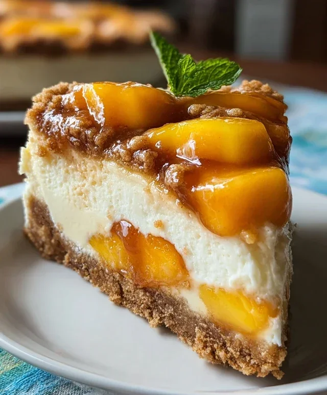Peach Cobbler Cheesecake
