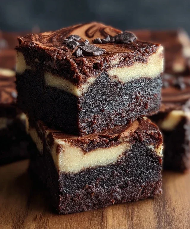 Dark Chocolate Cheesecake Brownies