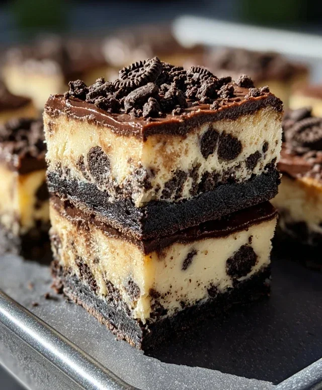 Chocolate Chip Oreo Cheesecake Bars