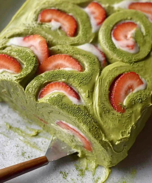 Strawberry Matcha Latte Rolls