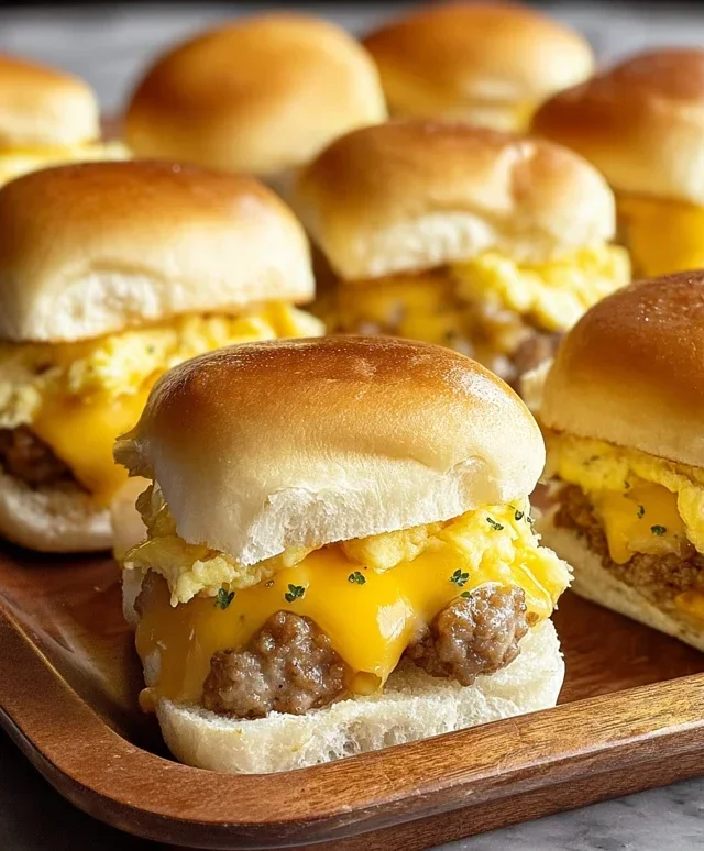 Sausage Egg and Cheese Breakfast Sliders
