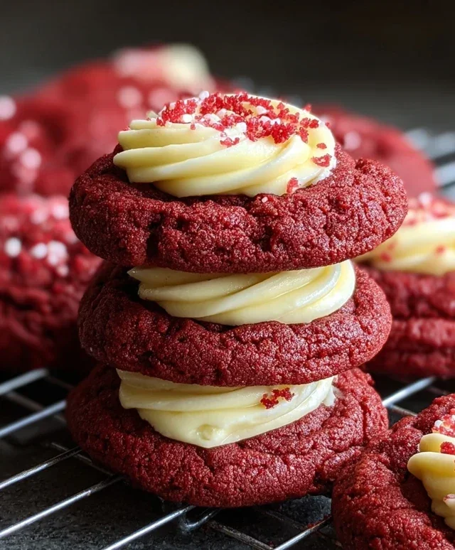 Cream Cheese Red Velvet Cookies