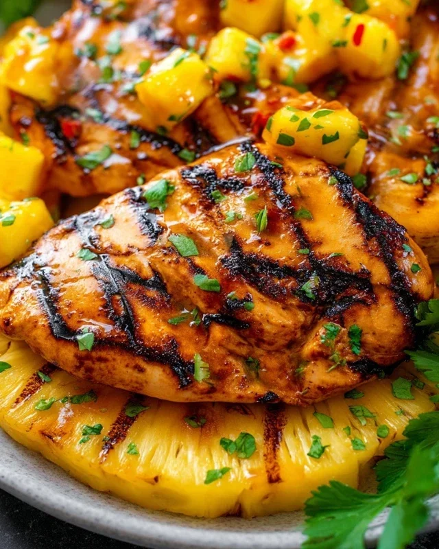 Grilled Mango Pineapple Chicken