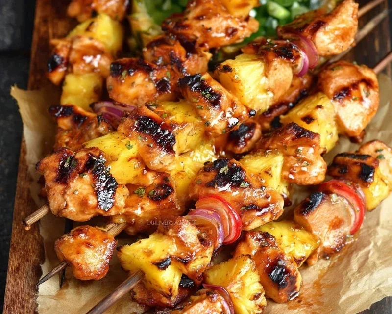Pineapple Chicken Kebabs Recipe