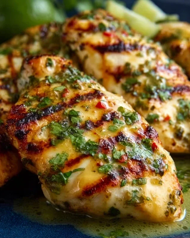 Grilled Salsa Verde Chicken with Pepper Jack