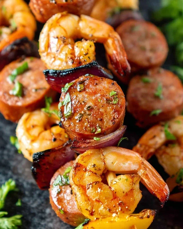 Sausage and Shrimp Kabobs