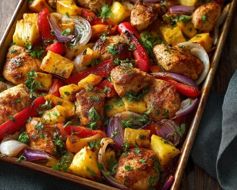 Hawaiian Chicken Sheet Pan