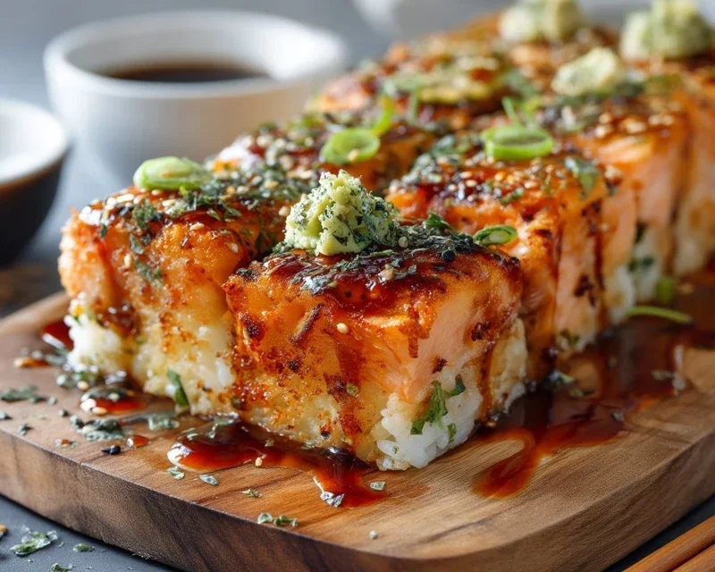 Spicy Salmon Sushi Bake Recipe