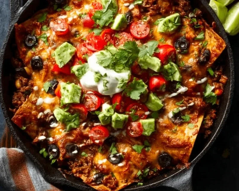 Beef Skillet Enchiladas