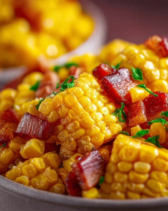 Fresh Corn and Beef Beef Bacon Side Dish