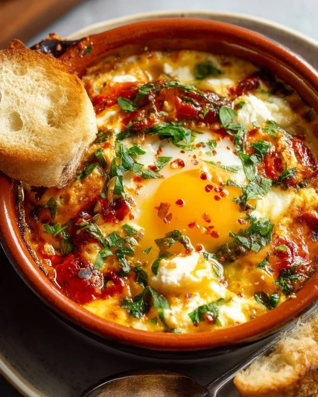 Baked Feta Eggs