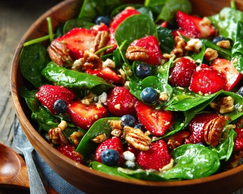 15-Minute Strawberry Spinach Salad
