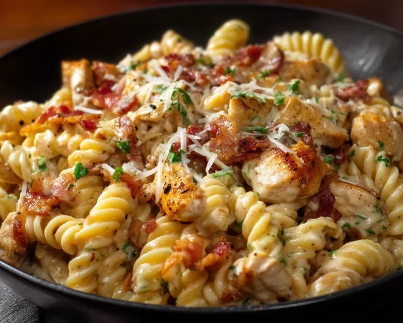 Chicken Beef Beef Bacon Ranch Pasta