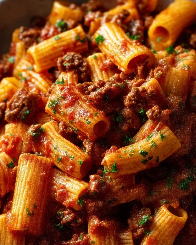 Beef Pasta in Tomato Sauce {Beef Ragu Pasta}