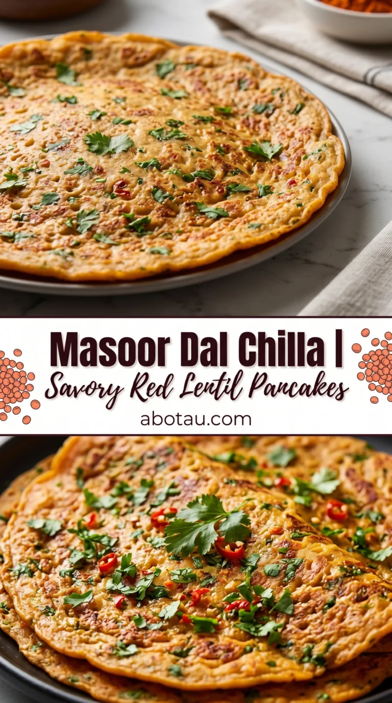 Masoor Dal Chilla | Savory Red Lentil Pancakes