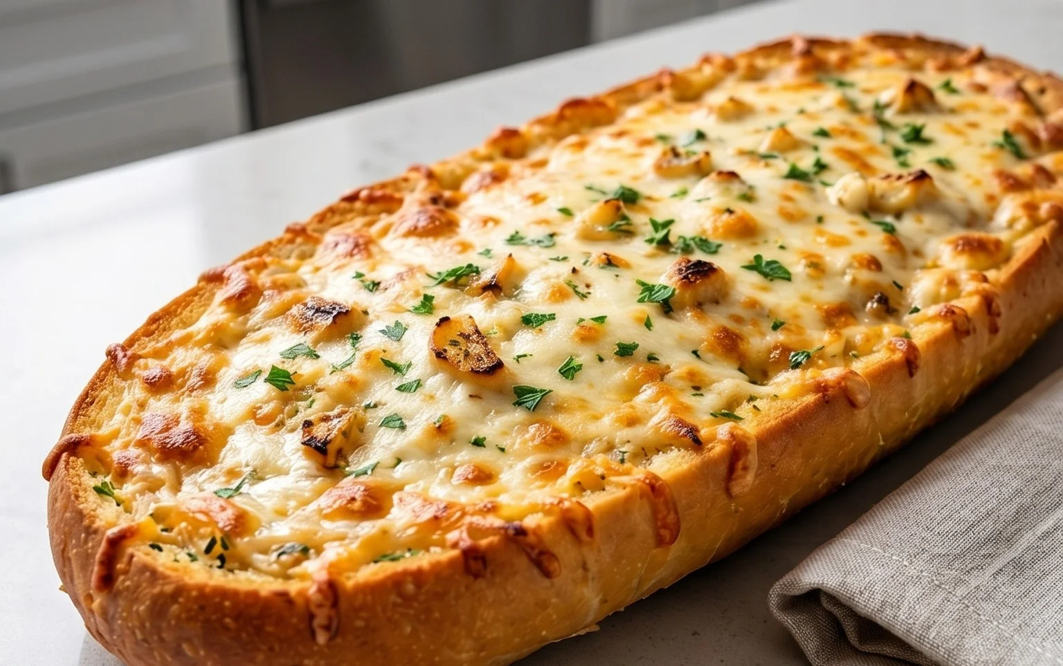 BEST CHEESY GARLIC BREAD RECIPE