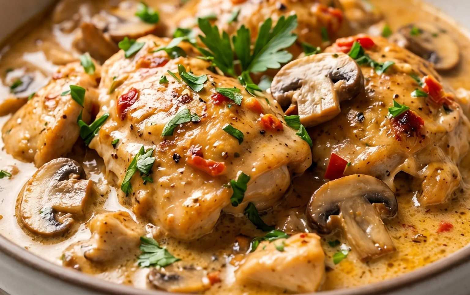 Creamy Mushroom Chicken Recipe