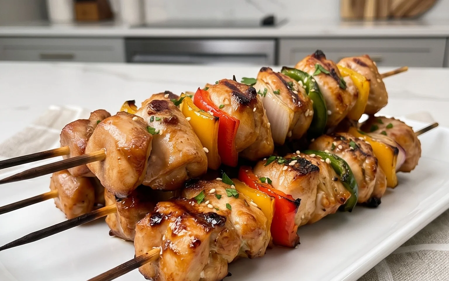 Air Fryer Chicken Skewers (VIDEO)