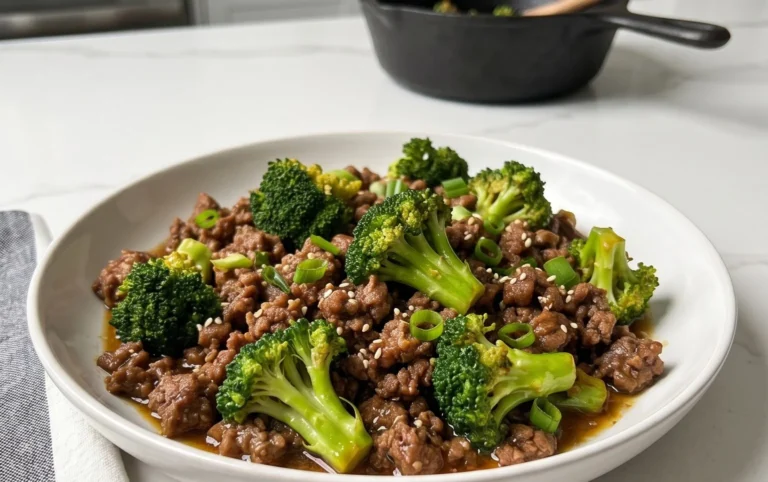 Ground Beef and Broccoli