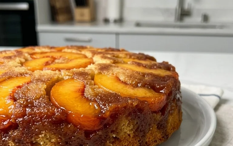 Peach Upside-Down Cake Recipe