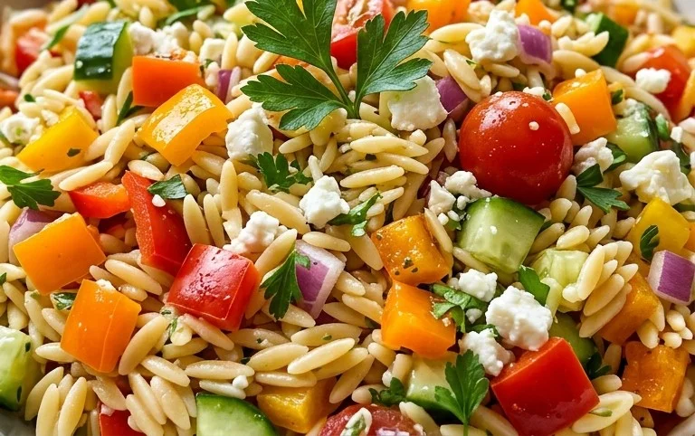 Rainbow Orzo Salad